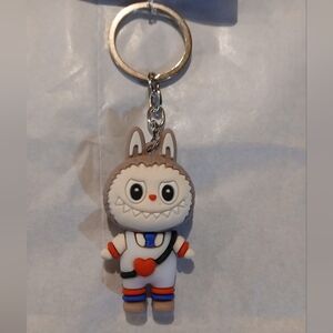 Cute Monster Keychain/ bagcharm with Red and Blue Accents